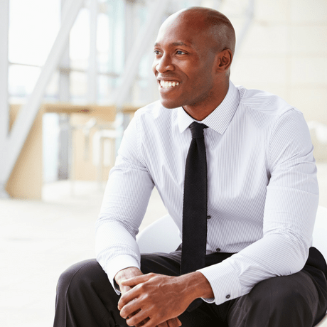 bald men look attractive and tidy in a smart suit